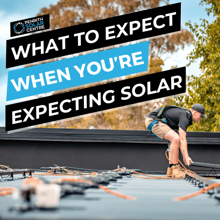 Installation of solar panels on a residential roof.